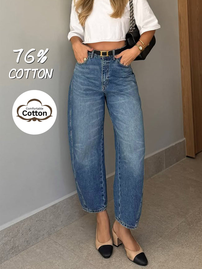 Women's Non-Stretch Loose Tapered Jeans Main Image